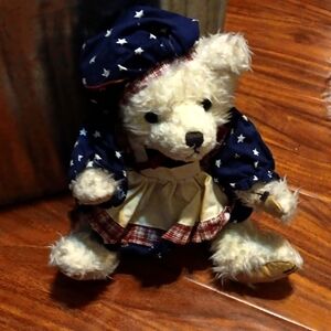 Brass Button Bear Collection OPAL PATRIOTIC Pickford Bears Vintage Plush 1996